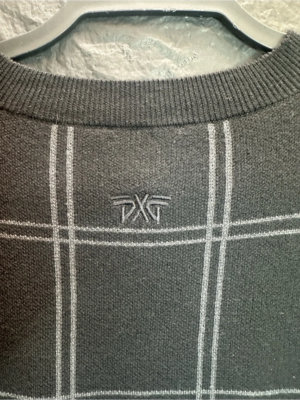 PXG Parsons Xtreme Golf Sweater Vest Mens 3XL Black Plaid Silk Cashmere Blend